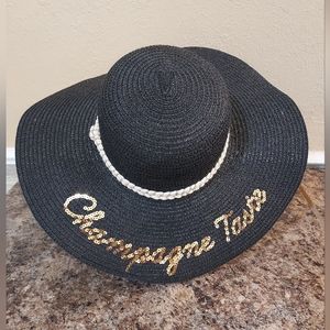 DAVID AND YOUNG FLOPPY HAT CHAMPAGNE TASTE BLACK GOLD NWOT